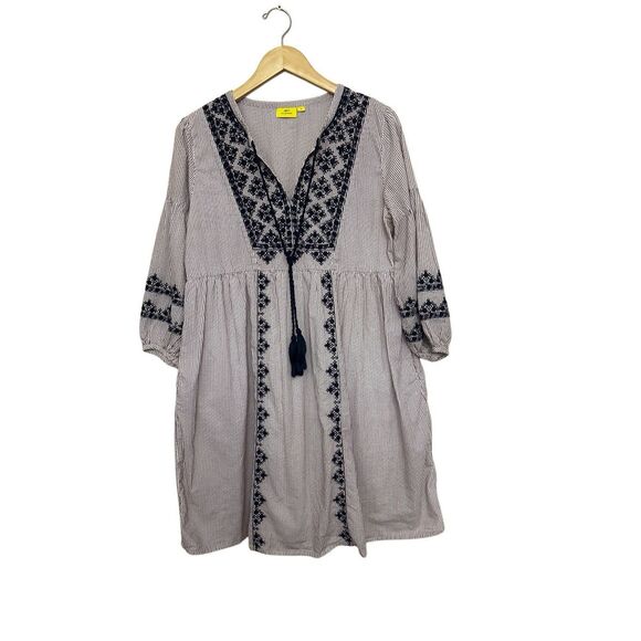 Roberta Roller Rabbit Women's Capellini Iona Dress Plum/Navy Sz: M - Picture 1 of 7